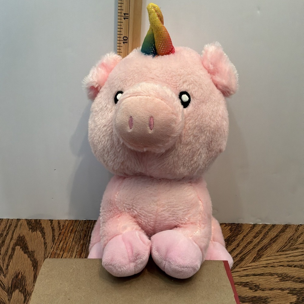 Piggycorn Pig With Unicorn Horn Kellytoy 2010 Stuffed animal Piggy